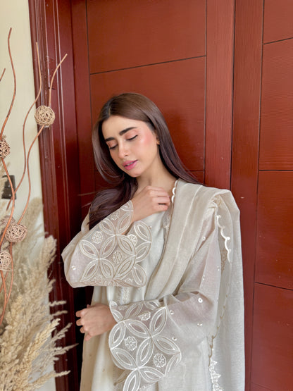 Rivaaj Fashion- White 3 PC