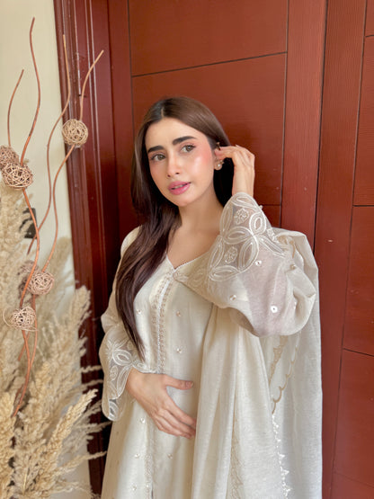 Rivaaj Fashion- White 3 PC