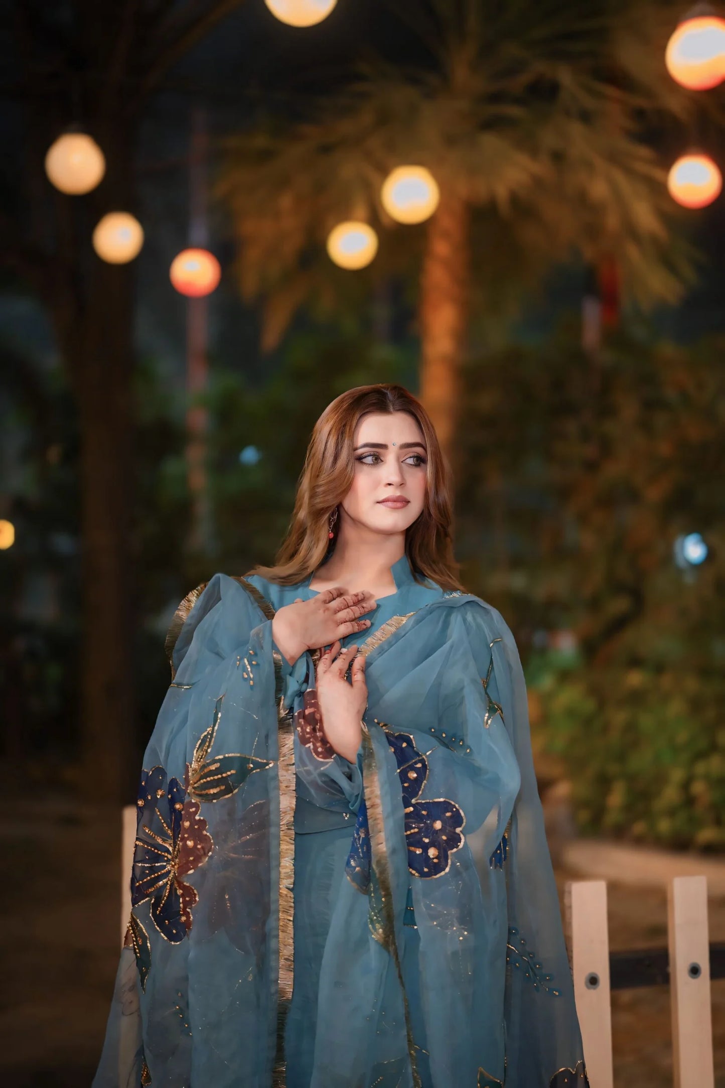 Rivaaj Fashion- Blue Raw Silk 3 Pc