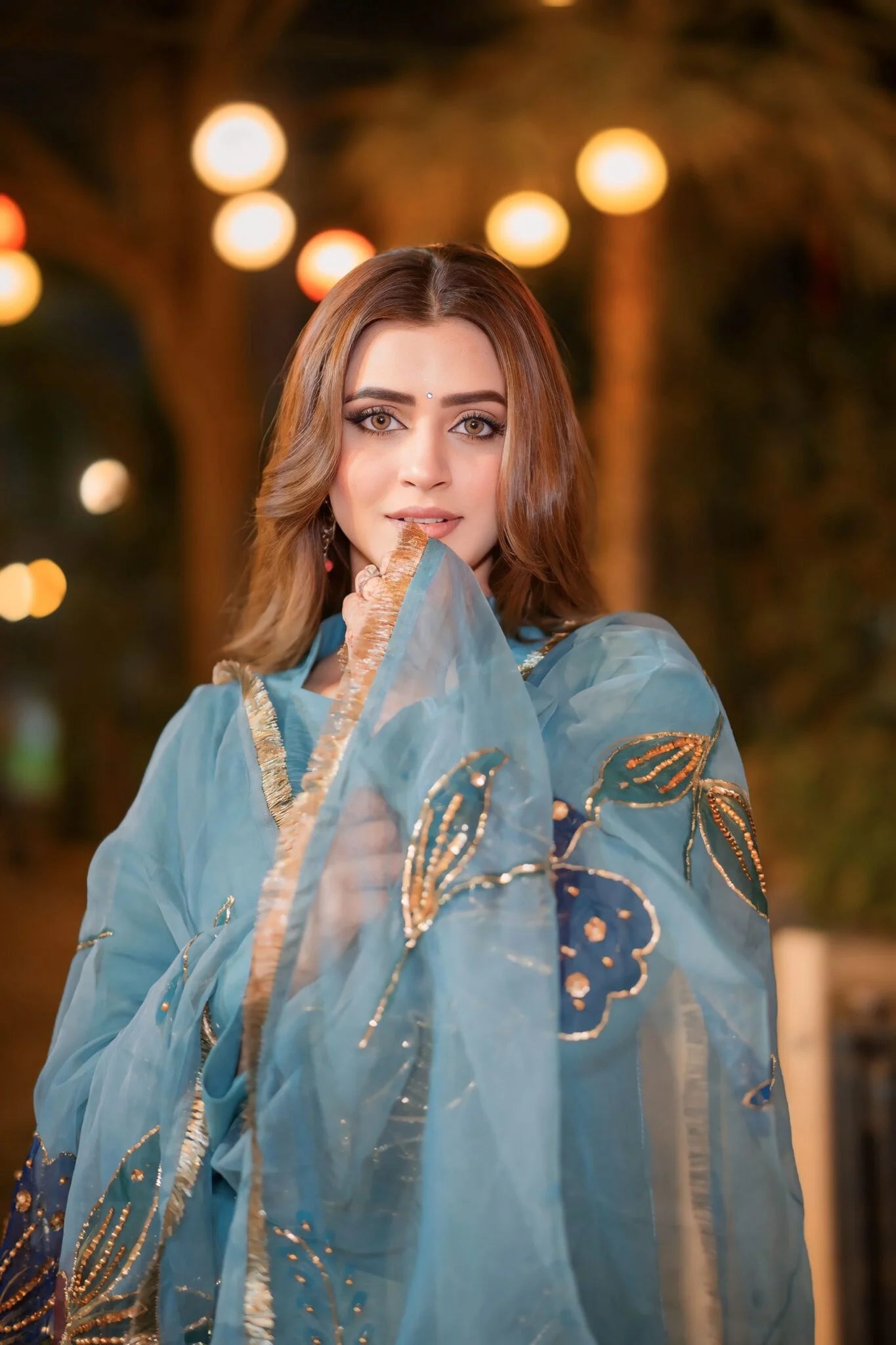 Rivaaj Fashion- Blue Raw Silk 3 Pc