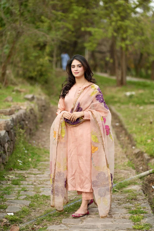 Rivaaj Fashion- Divine Silk Drape 3 piece Raw Silk