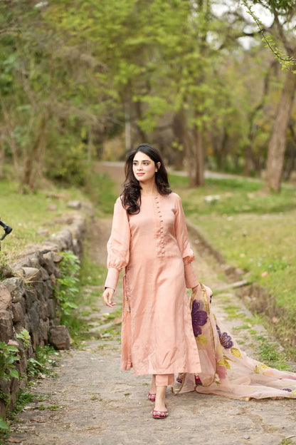 Rivaaj Fashion- Divine Silk Drape 3 piece Raw Silk