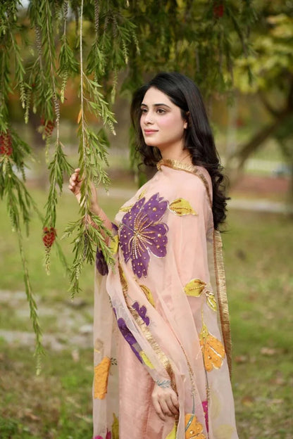 Rivaaj Fashion- Divine Silk Drape 3 piece Raw Silk