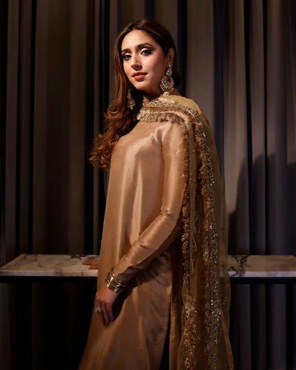 Jannat Tahir- Dusky gold suit