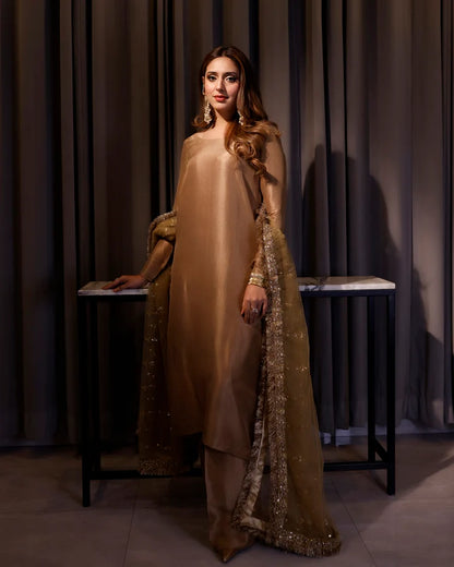 Jannat Tahir- Dusky gold suit