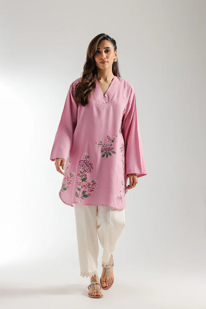 Ethnc- Pink Embroidered Kurta