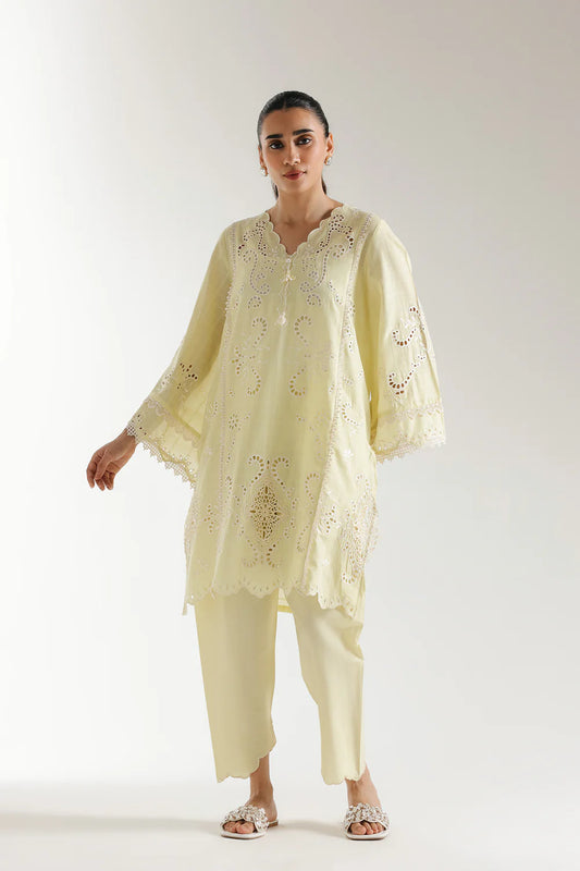 Ethnc- Lime 2 PC Embroidery