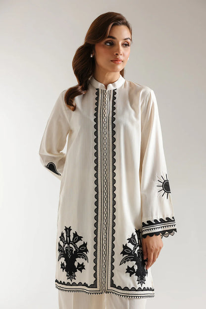 Ethnc-Embroidered Suit 2 Pc