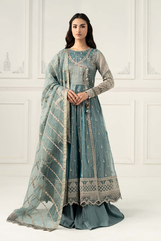 Maria. B- Zari Net Angaraka Suit