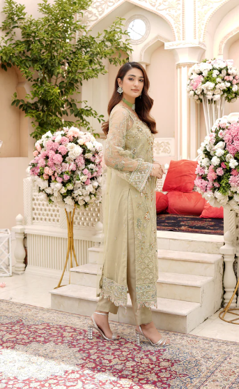 Ricamo- Green Embellished Suit