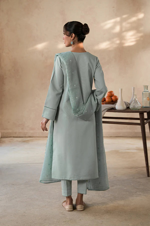 Saffron- Ice Blue 3 Pc Suit