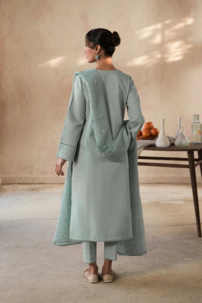Saffron- Ice Blue 3 Pc Suit