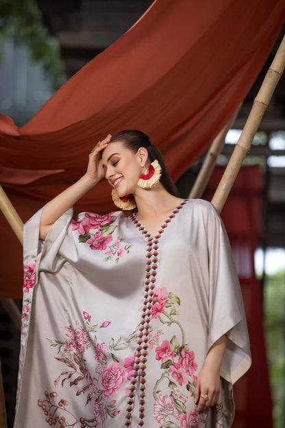 Anabelah- Floral Art Kaftan