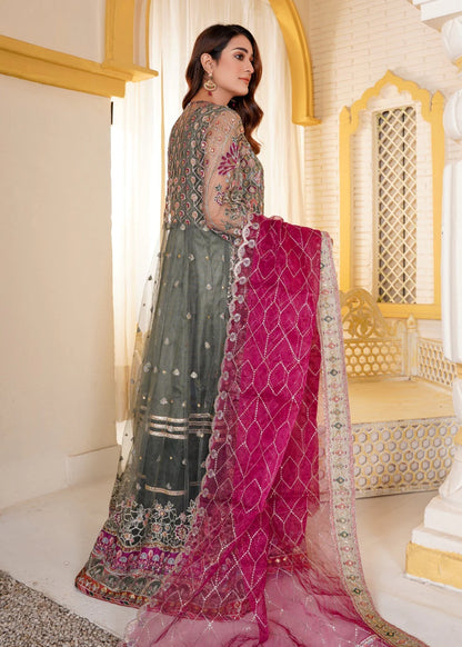 Gulnoor- Black Multi Gown