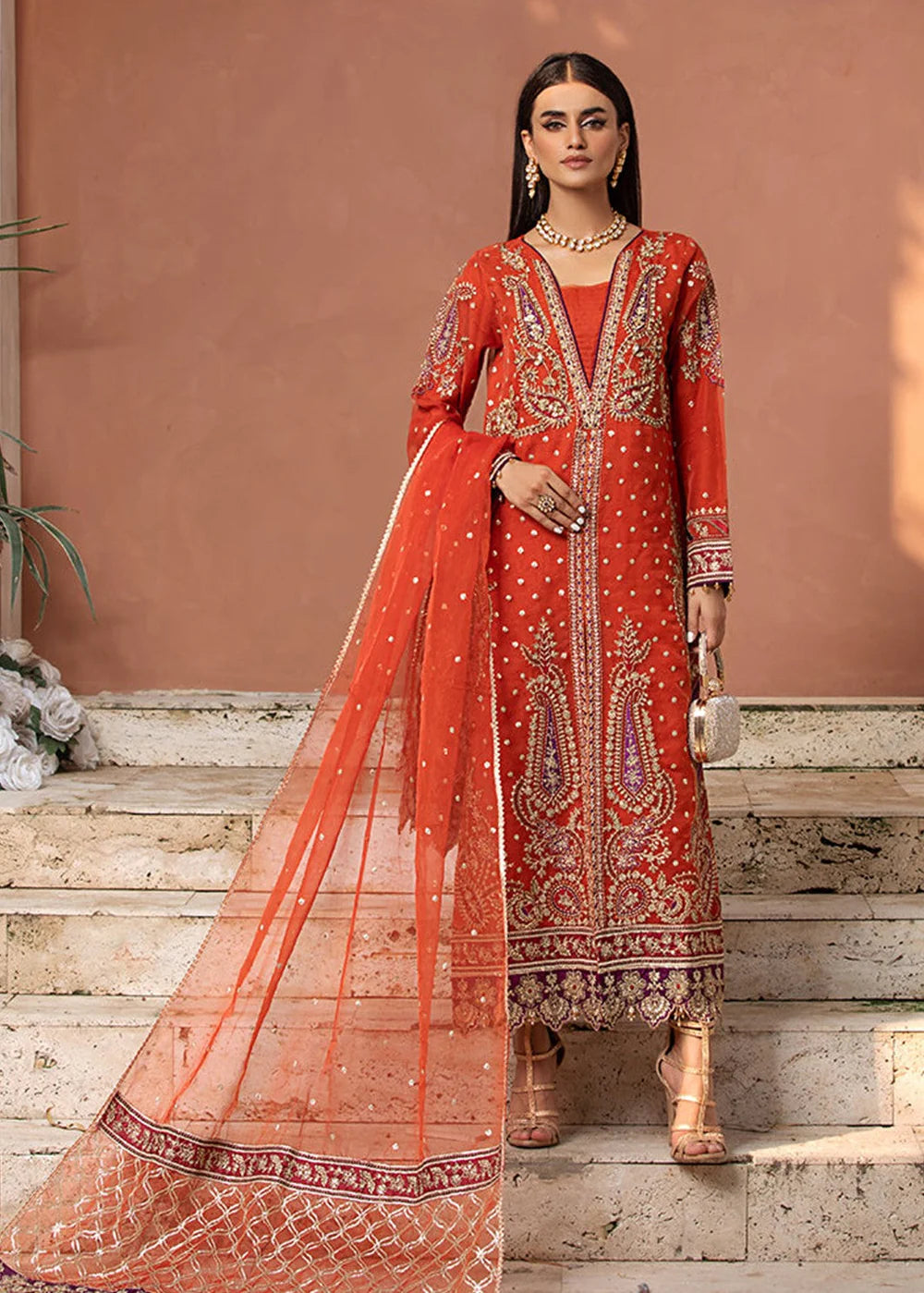 Diara- Orange Gown