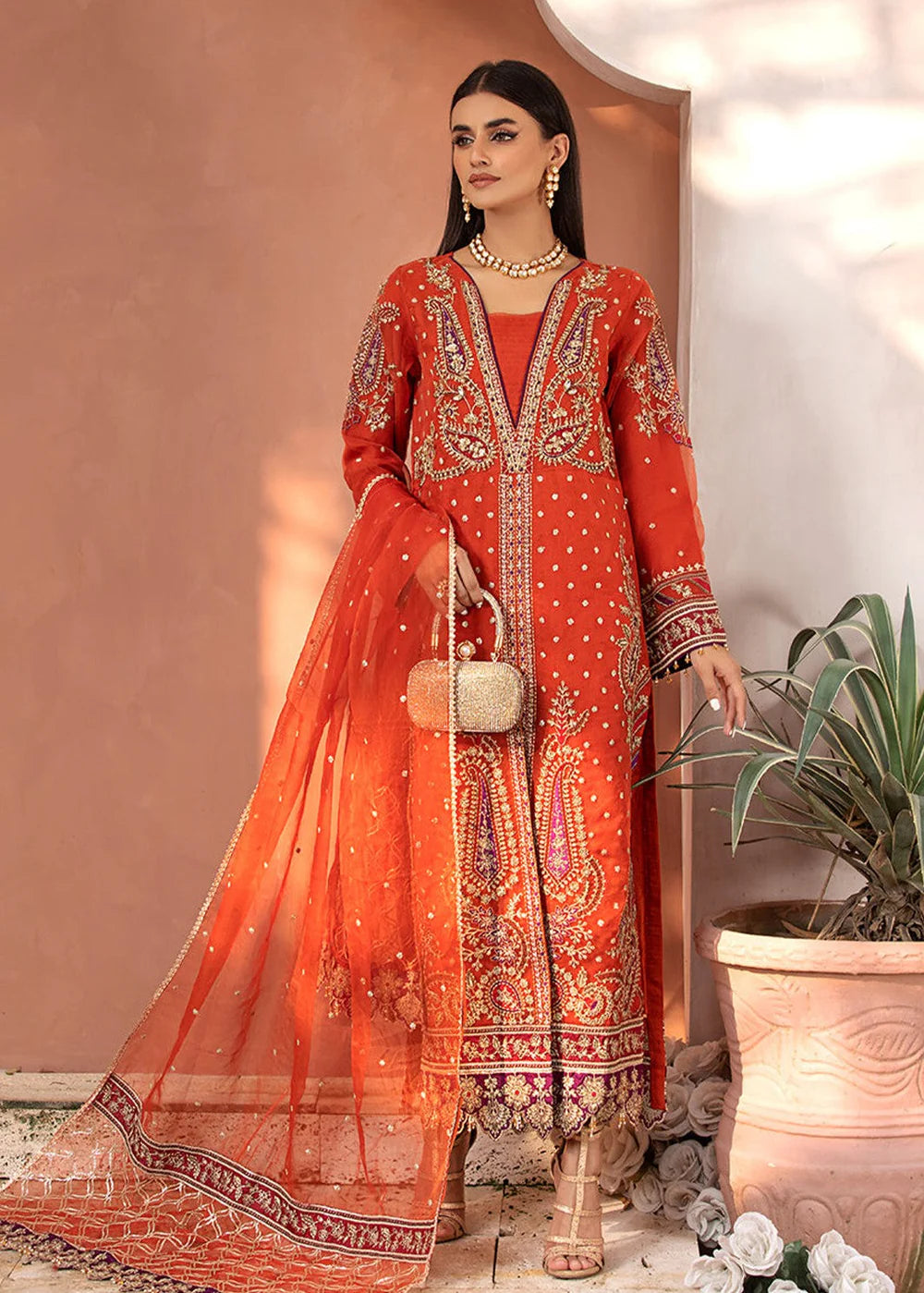 Diara- Orange Gown