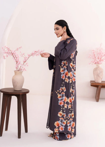 Stitch Vibes- Black Floral Kurta Set