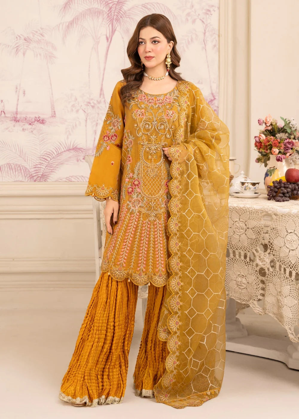 Diara- Mustard Sharara