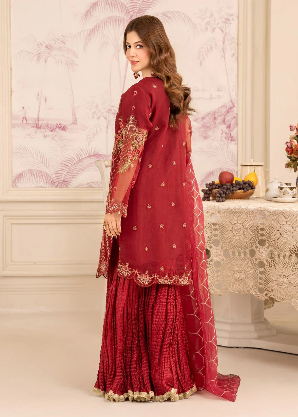 Diara- Maroon Crush Sharara