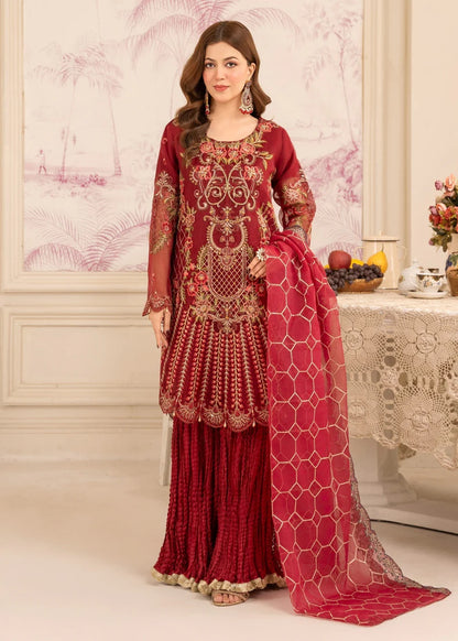 Diara- Maroon Crush Sharara