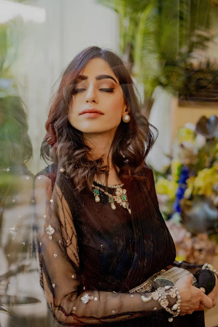 Jannat Tahir- Georgette dress with silk pants