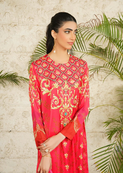 Stitch Vibes- Peony Glow Dress