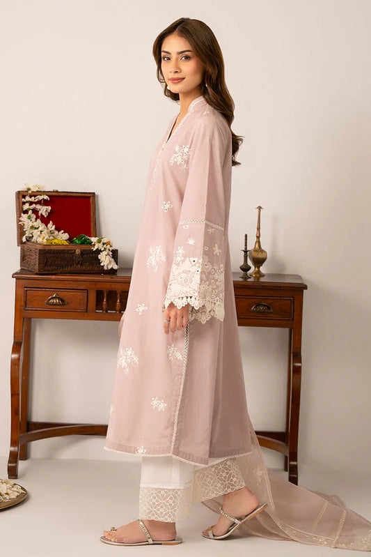 Cross Stitch - Lilac Embroidered  (Shirt & Dupatta)