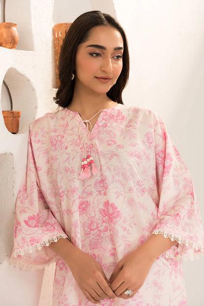 Cross Stitch- Pink Printed 2PC
